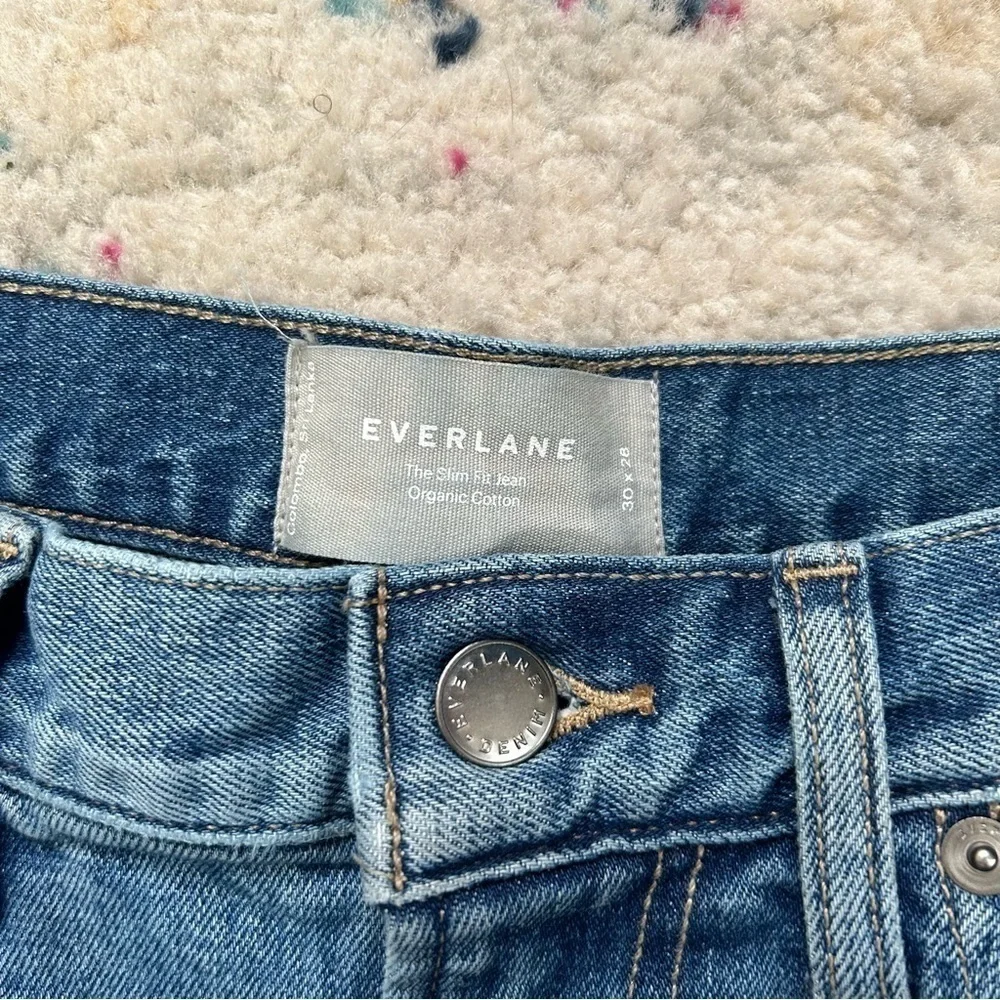 Everlane The Organic Cotton Slim Fit‎ Jean in Faded Sky Blue sz 30 x 28